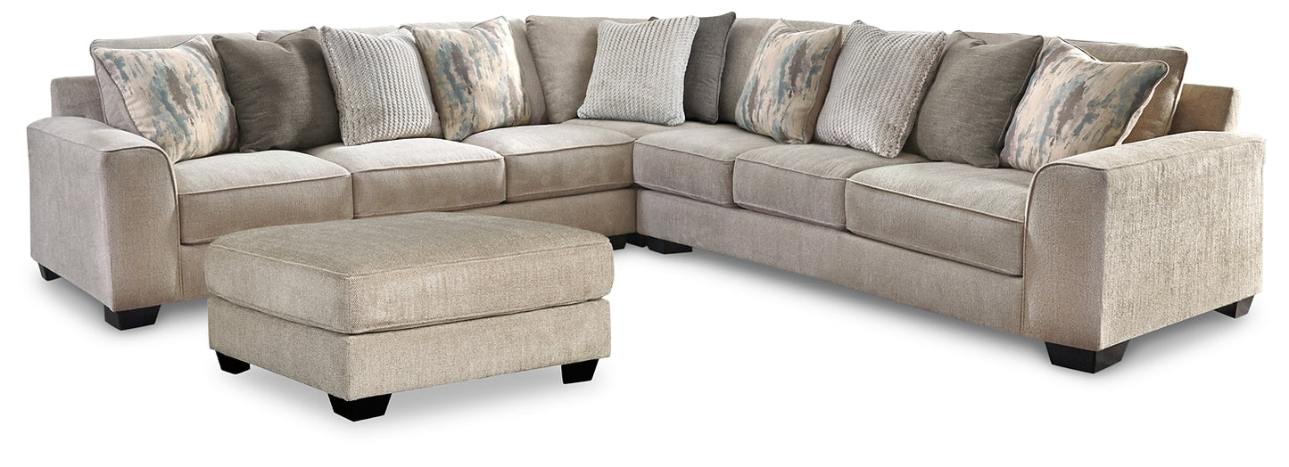 Ardsley 3-Piece Sectional with Ottoman